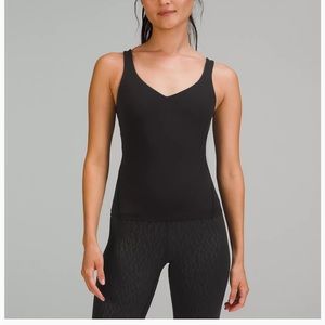 lululemon athletica Black V-Neck Tank Top